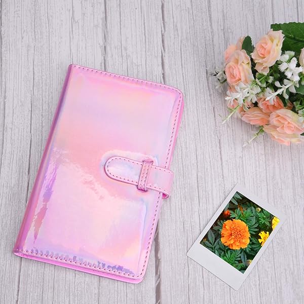 Sunmns Sunmns Bright Pink PU Leather Photo Album for Fujifilm Instax Mini 12 11 9 8 90 8+ 26 7s and Polaroid Snap Zip Z2300 PIC-300 Film - View 7 of 7
