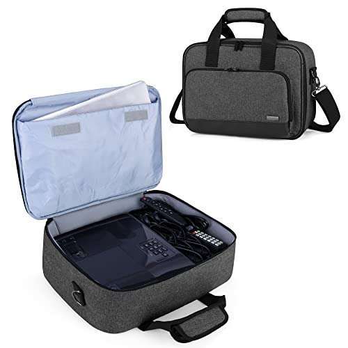 LUXJA Buy LUXJA Projector Case - Protective Bag with Laptop Sleeve & Accessory Pockets (16x11.5x5.75) - Durable Black Carrying Case