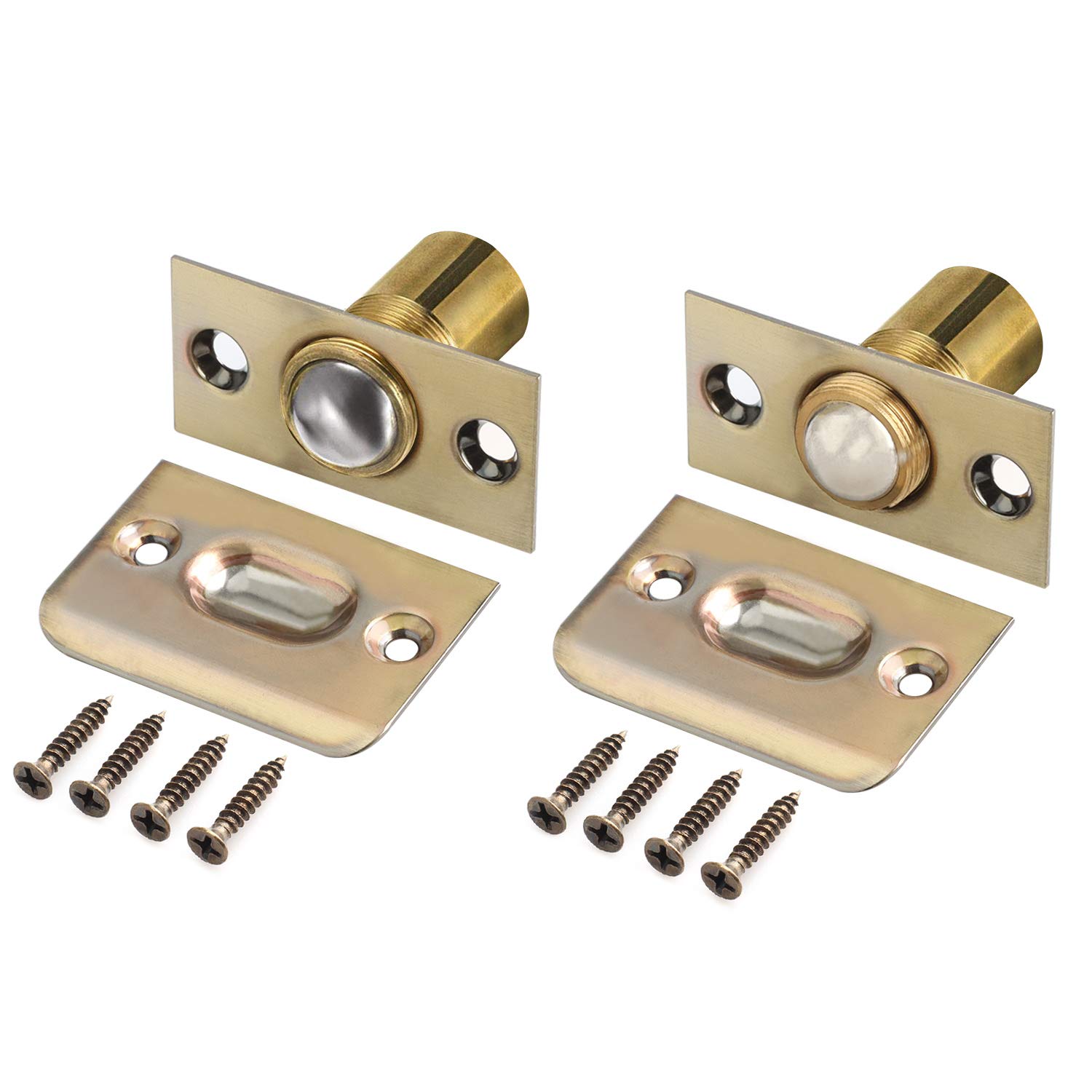 SAISN SAISN Adjustable Ball Catch Door Hardware for Closet and French Doors Pack of 2 Gold Finish - View 8 of 9