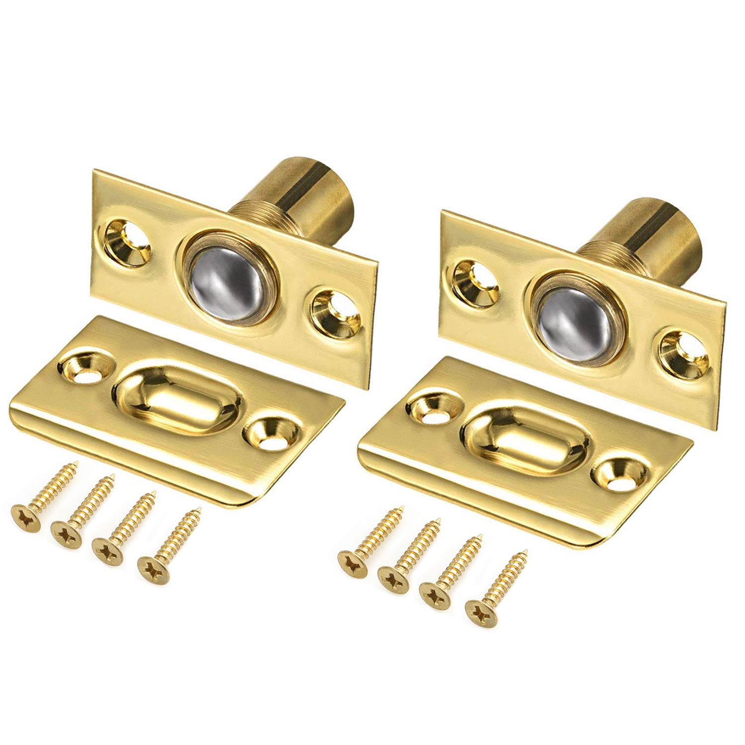 SAISN SAISN Adjustable Ball Catch Door Hardware for Closet and French Doors Pack of 2 Gold Finish
