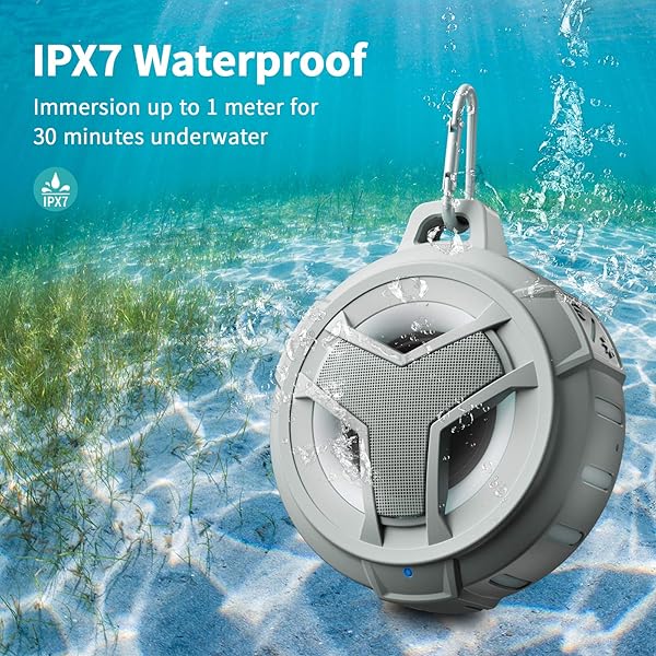 EBODA EBODA Waterproof Bluetooth Shower Speaker - IPX7, 24H Playtime, True Wireless Stereo, Perfect for Pool & Beach Gifts - View 3 of 9