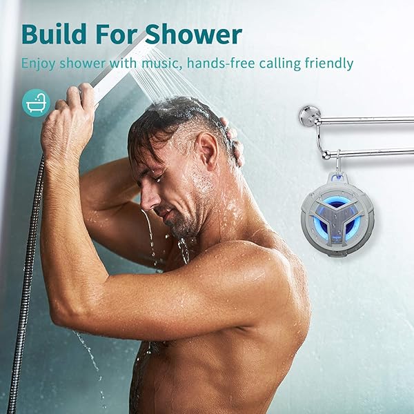 EBODA EBODA Waterproof Bluetooth Shower Speaker - IPX7, 24H Playtime, True Wireless Stereo, Perfect for Pool & Beach Gifts - View 4 of 9