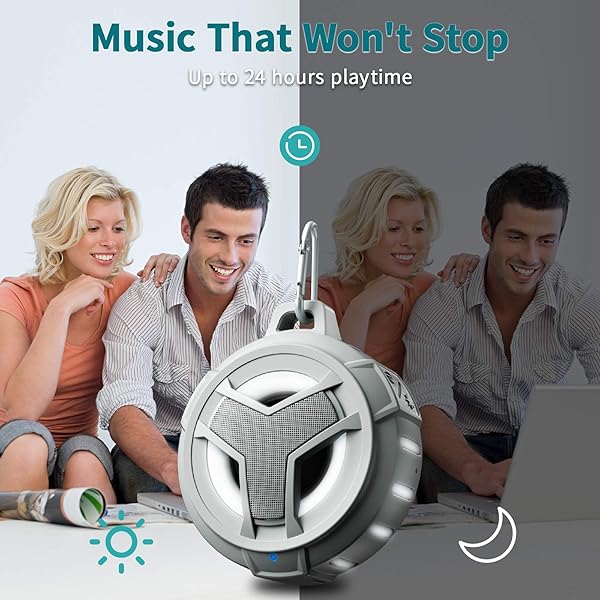 EBODA EBODA Waterproof Bluetooth Shower Speaker - IPX7, 24H Playtime, True Wireless Stereo, Perfect for Pool & Beach Gifts - View 8 of 9