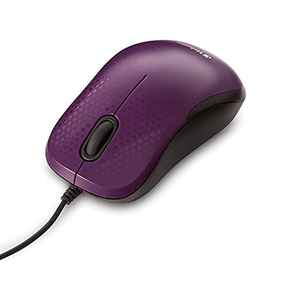 Verbatim Silent Corded Optical Mouse in Purple for Smooth Navigation and Comfort Ideal for Home and Office Use - View 3 of 4