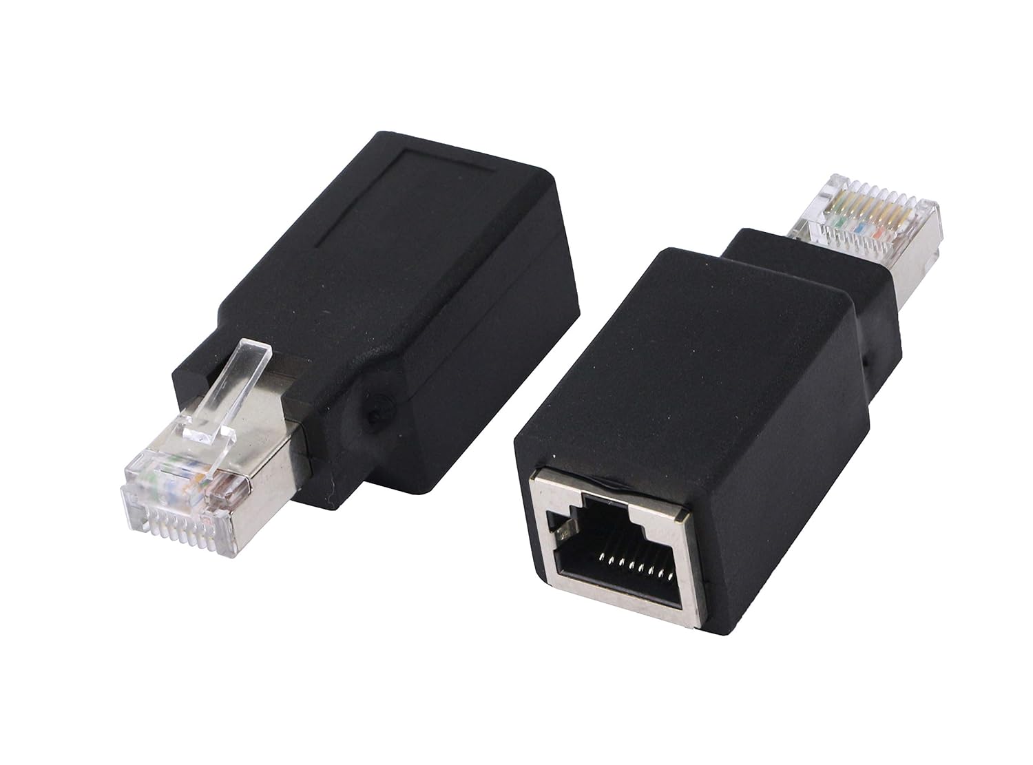 SinLoon RJ45 Crossover Adapter for Connecting 2 Computers with Standard LAN Cable Male Female Ethernet Adapter