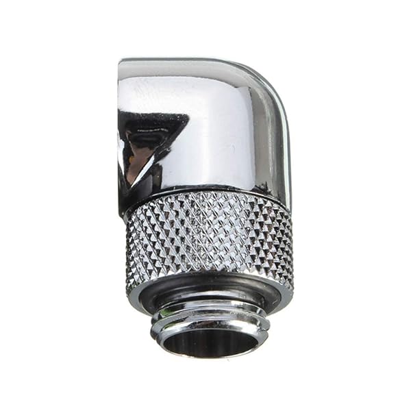 Floratek Floratek 90 Degree Fitting Male to Female Extender Adapter for Water Cooling 4-Pack Silver Metal Rigid PETG Tubing Connector - View 10 of 10