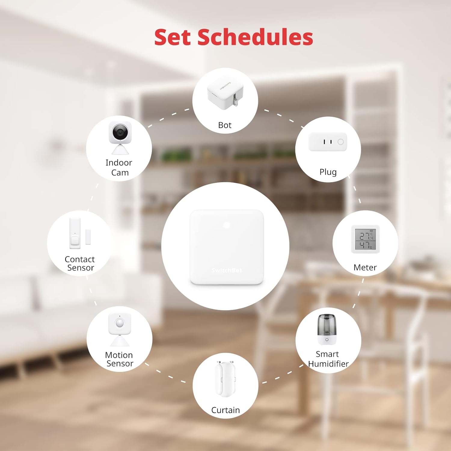 SwitchBot SwitchBot Hub Mini Smart Remote - IR Blaster, Link SwitchBot to Wi-Fi (Support 2.4GHz), Control TV, Air Conditioner, Compatible with Alexa, Google Home, IFTTT - View 6 of 8