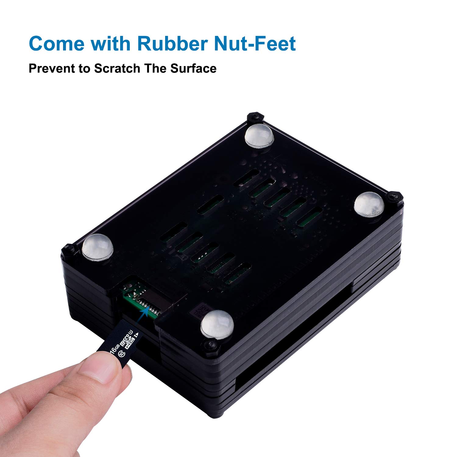 Smraza Smraza Raspberry Pi 4 Case with Cooling Fan and Heatsinks USB-C Power Supply for Raspberry Pi 4 Model B Black - View 5 of 9