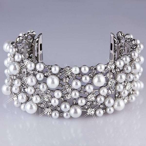VIQIV VIQIV Bling Bands for Apple Watch: Stylish Rhinestone & Pearl Bracelet for Series SE, 9, 8, 7, 6, 5, 4, 3, 2 & Ultra - View 6 of 10