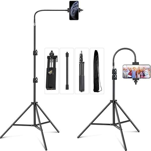 PIXEL 80-Inch Cell Phone Tripod for iPhone & Android - Perfect for Vlogging, Streaming, & Photography - Rotatable Live Video Stand
