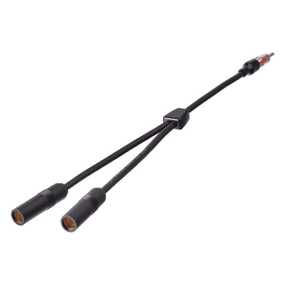 BINGFU Bingfu Car Antenna Splitter: DIN 1 Male to 2 Female Adapter for FM/AM Radio in Trucks & SUVs - View 3 of 6