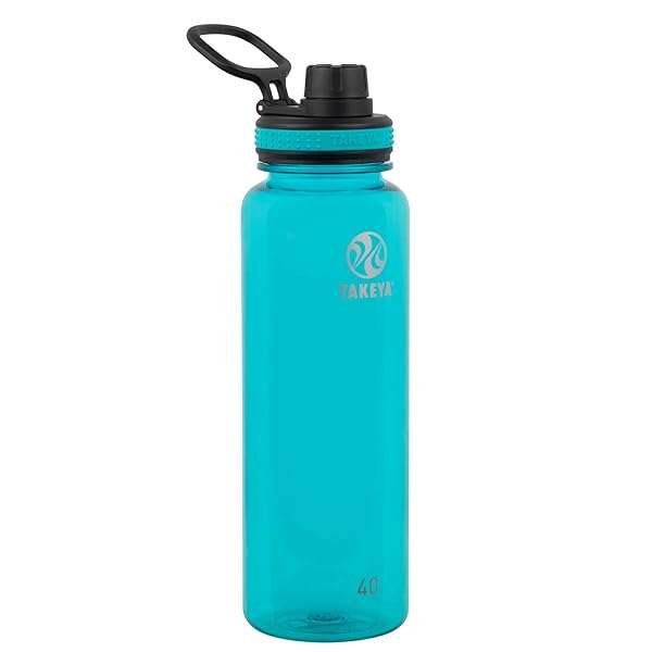 Takeya Takeya Tritan 40 oz Sports Water Bottle with Spout Lid - Ocean Color, Durable & BPA-Free