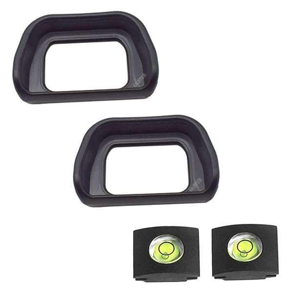 2-Pack Eyepiece Eyecup for Sony Alpha A6100 A6300 A6000 NEX-6 NEX-7 - ULBTER FDA-EP10 with Hot Shoe Cover