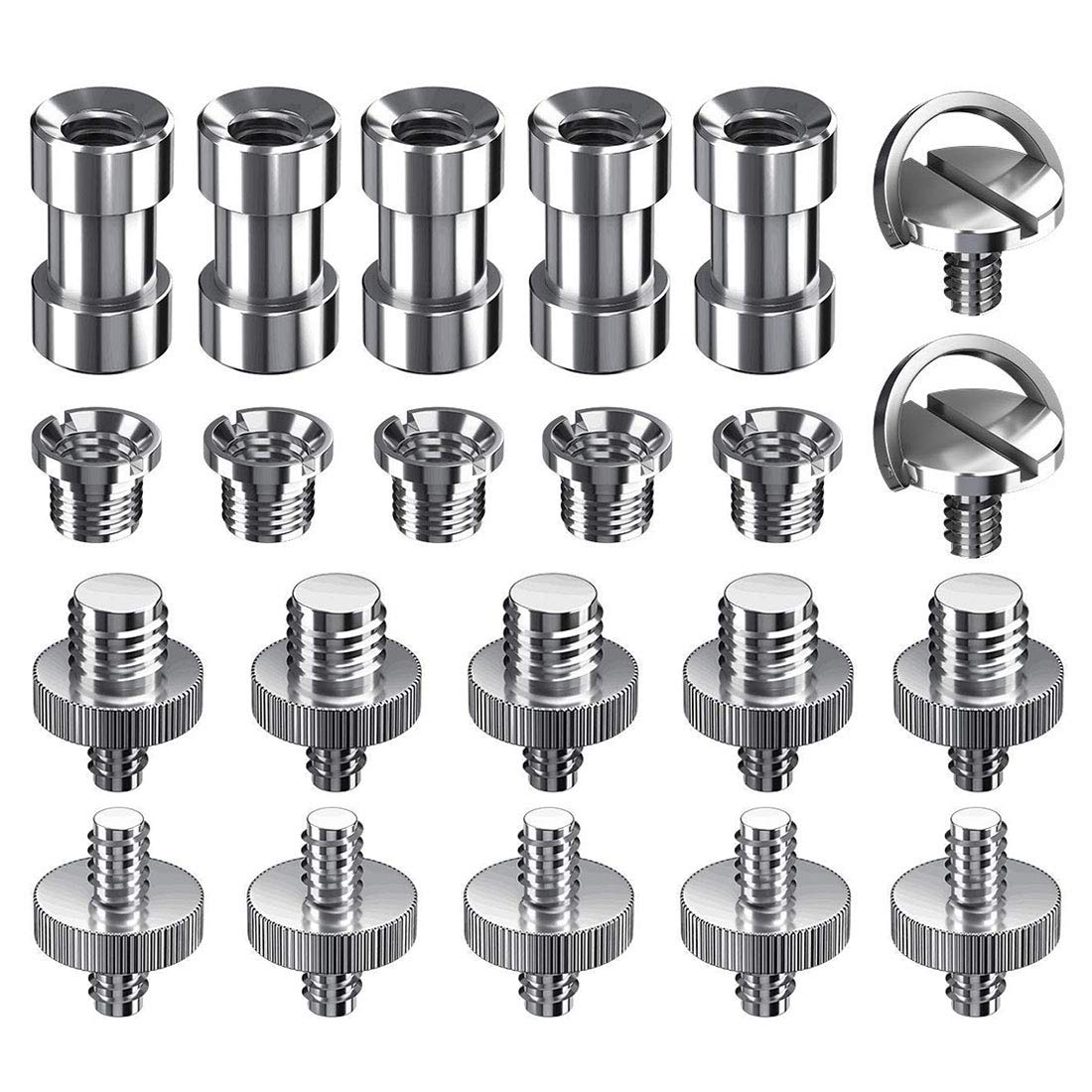 SDTC Tech SDTC Tech 22 pcs Camera Screw Kit Hot Shoe Mount Tripod Screw Adapter for Camera Monopod Ballhead Light Stand - View 8 of 8