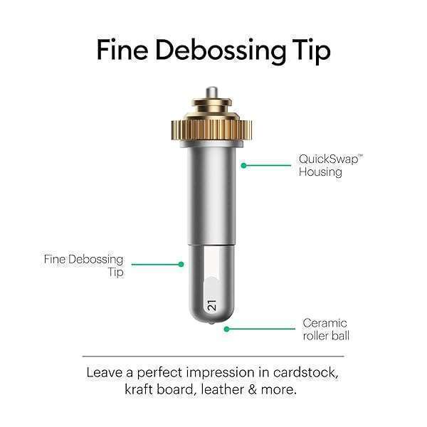 Cricut Master Cricut Fine Debossing Tip: Create Stunning Designs on Foil & Cardstock with QuickSwap Housing - View 5 of 10