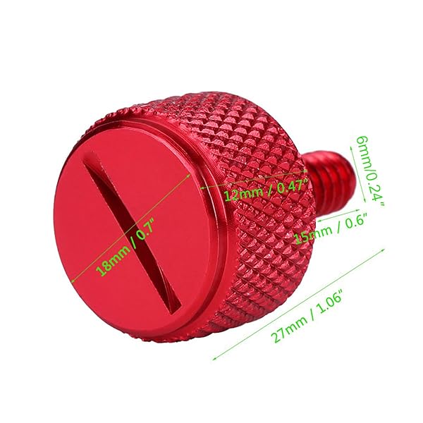 Dweekiy Anodized Aluminum Motorcycle Seat Bolt Mounting Screws - 5 Colors for 1996 & Later Models (Red) - View 3 of 8