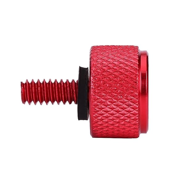 Dweekiy Anodized Aluminum Motorcycle Seat Bolt Mounting Screws - 5 Colors for 1996 & Later Models (Red) - View 7 of 8