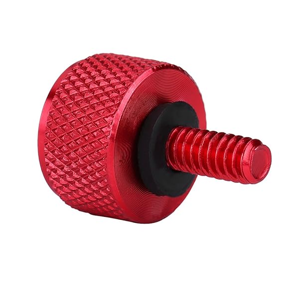Dweekiy Anodized Aluminum Motorcycle Seat Bolt Mounting Screws - 5 Colors for 1996 & Later Models (Red) - View 8 of 8