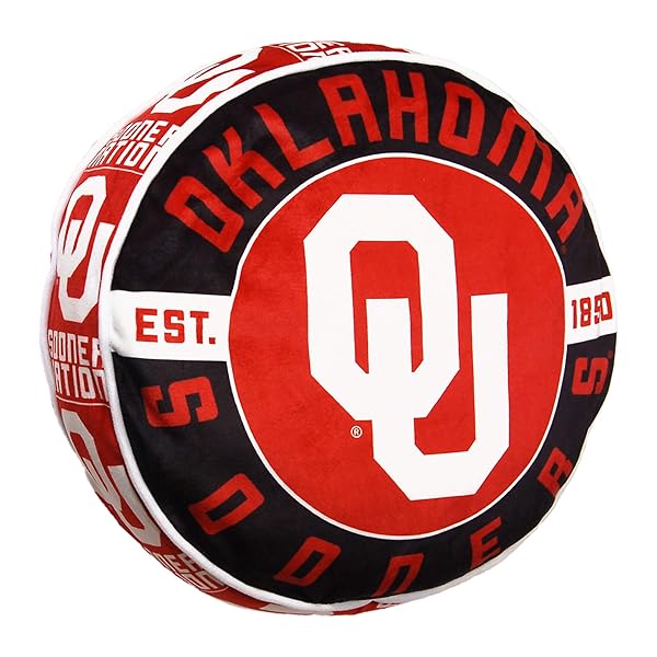 Northwest Oklahoma Sooners Round Cloud Pillow 15 Inch Team Colors by The Northwest Company