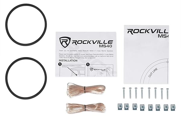 Rockville "Rockville MS40W White 4" Marine Boat Speakers - 200 Watt Compact & Powerful Sound" - View 6 of 7