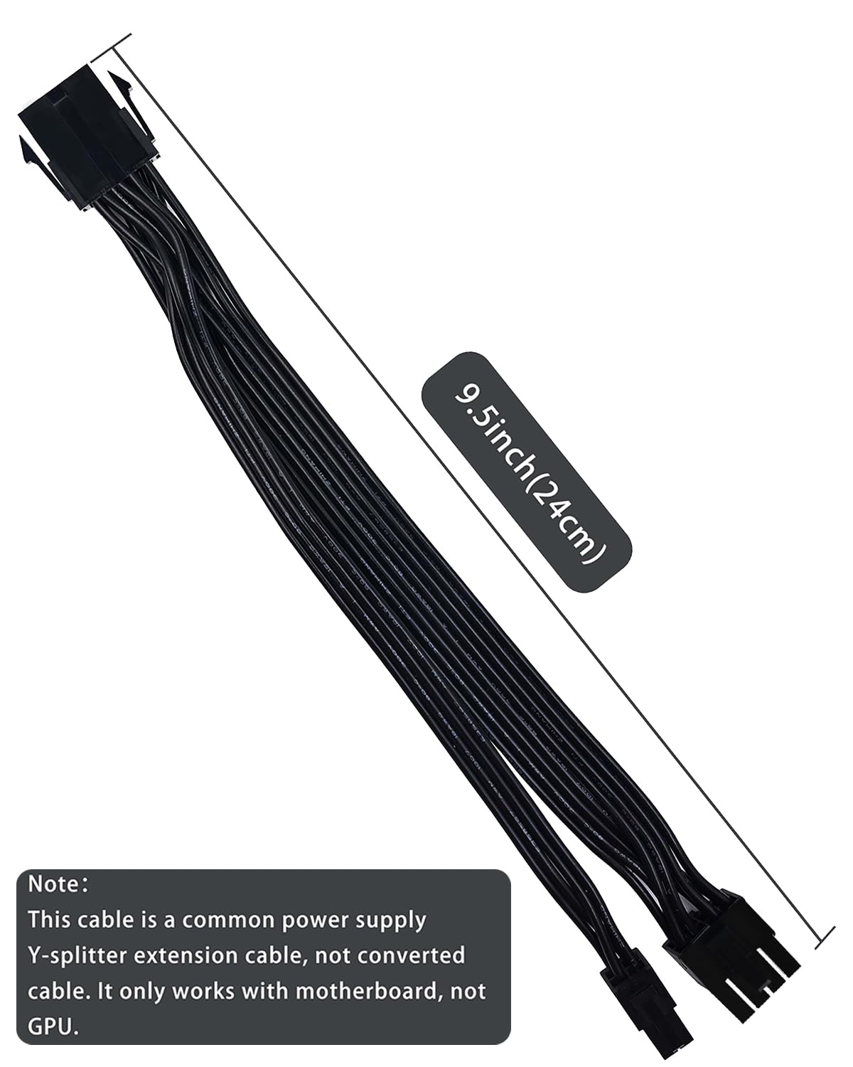 COMeap COMeap 8 Pin to 4 Pin CPU Power Adapter Extension Cable for Motherboard 9.5 inch 24cm Female to Male Converter - View 4 of 7