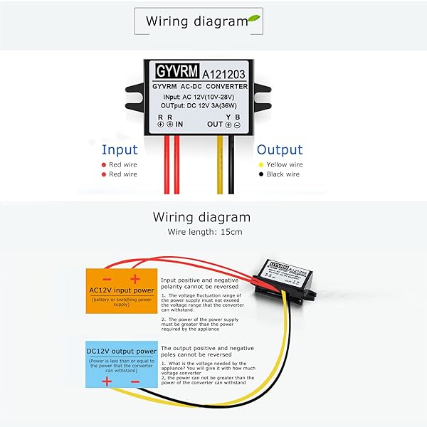 Walfront Step Down Converter Power Module AC 10-28V to DC 12V 3A Efficient Voltage Conversion Solution - View 5 of 9
