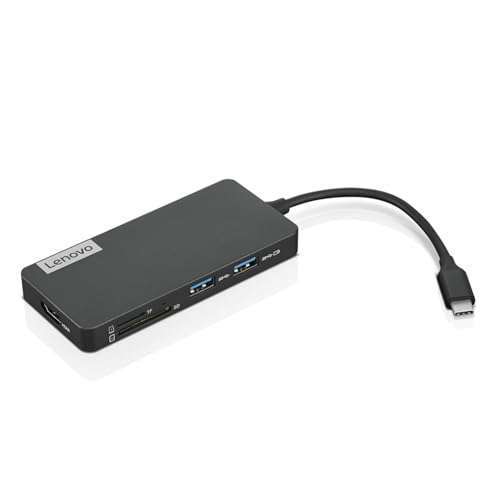 Lenovo Lenovo USB-C 7-in-1 Hub: 4K HDMI, 3 USB-A Ports & SD Card Readers - Ultimate Laptop Docking Station