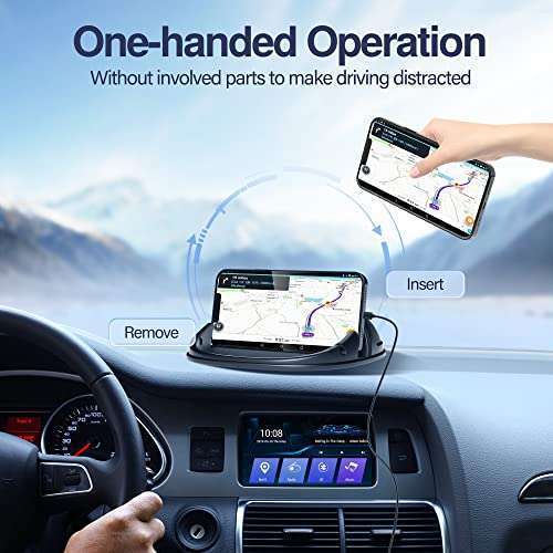 Loncaster Universal Loncaster Car Phone Holder: Slip-Free Silicone Mount for iPhone, Samsung & GPS - Perfect for Any Dashboard - View 4 of 8