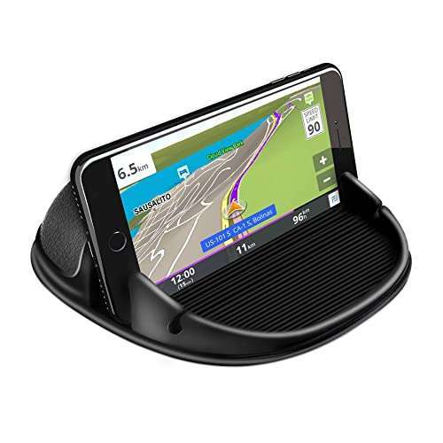 Loncaster Universal Loncaster Car Phone Holder: Slip-Free Silicone Mount for iPhone, Samsung & GPS - Perfect for Any Dashboard