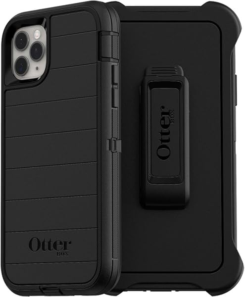 OtterBox OtterBox iPhone 11 Pro Max Defender Case - Rugged Black, Durable Protection & Holster Clip Kickstand