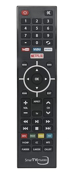Remote Control Replacement for RCA Virtuoso Smart TV Models RHOS581SM RNSMU5536 RNSMU5036B