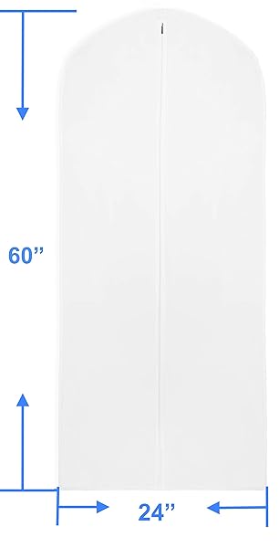 Simple Houseware SimpleHouseware 60 Inch Translucent Garment Bags with Zipper 6 Pack for Suits Dresses Costumes Uniforms - View 3 of 5