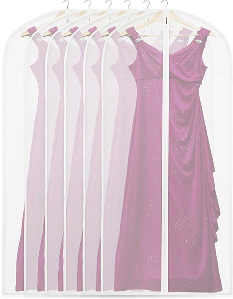 Simple Houseware SimpleHouseware 60 Inch Translucent Garment Bags with Zipper 6 Pack for Suits Dresses Costumes Uniforms - View 2 of 5