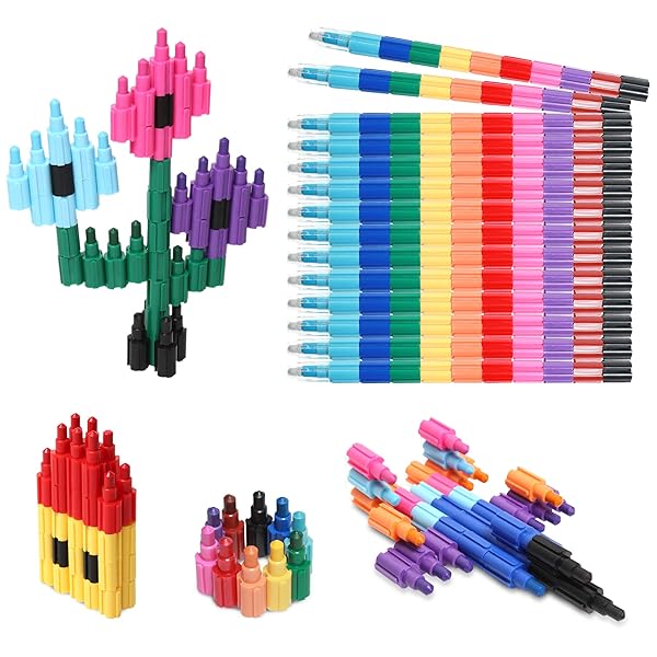 Ratatoys Ratatoys Stacking Crayons 15 pc Set Buildable and Stackable for Drawing Coloring Arts and Crafts Preschool Friendly Party Favor Classroom Fun - View 8 of 8