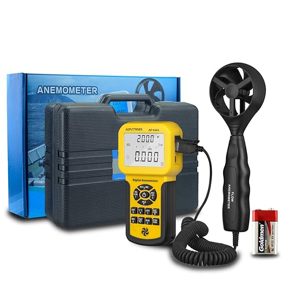 AOPUTTRIVER AP-846A Handheld HVAC Anemometer: Accurate CFM & Wind Speed Meter with Backlight & Max/Min/Avg Functions