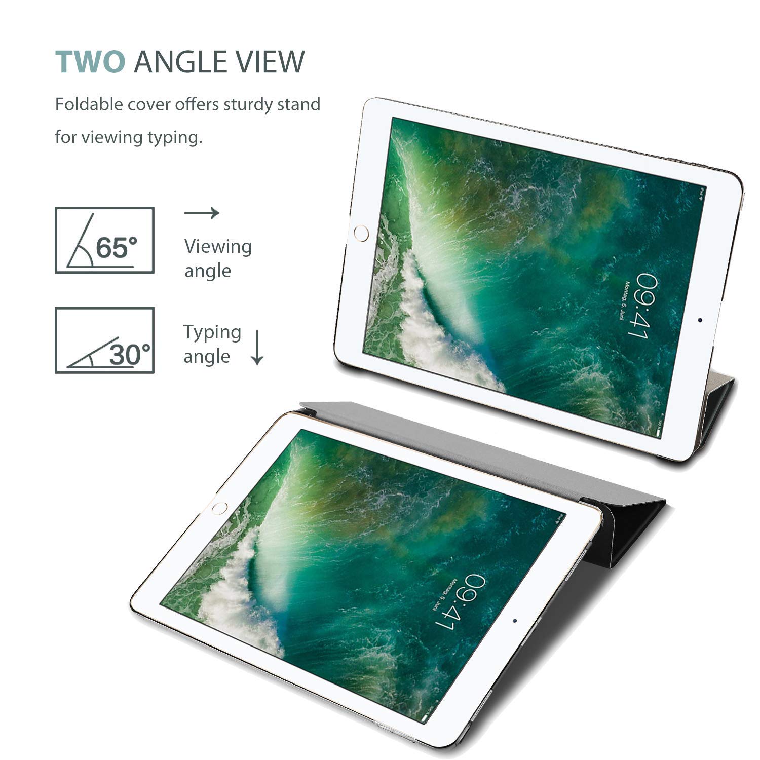 ProCase ProCase Smart Case for iPad Pro 12.9 1st and 2nd Gen Stand Cover Auto Sleep Wake Grey - View 5 of 9