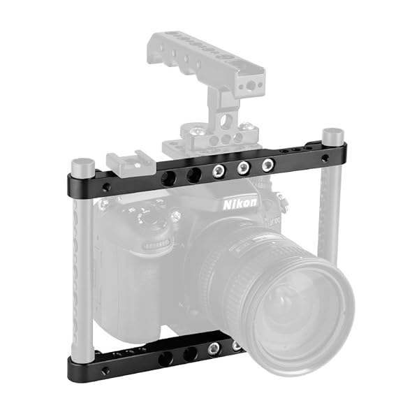 CAMVATE CAMVATE 200mm Aluminum Bar with 15mm Rod Adapter for DIY Camera Monitor Cage Rig Set of 2 - View 4 of 7