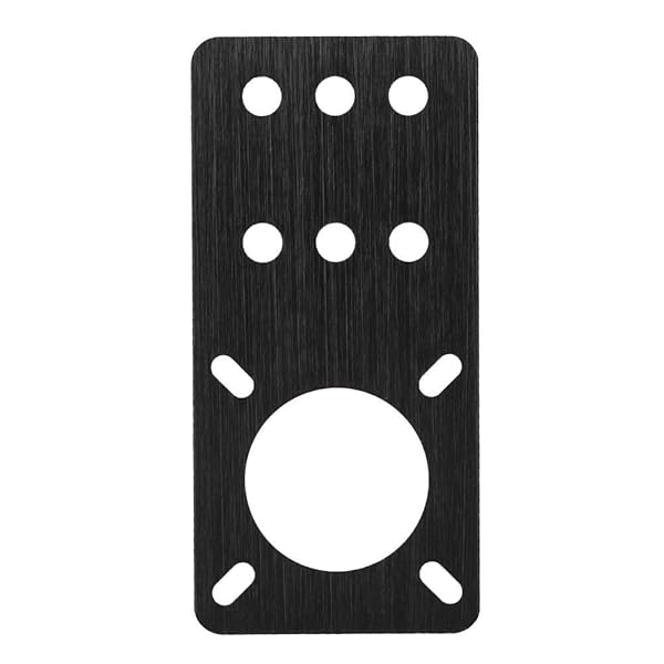 Wendry High-Quality NEMA17 Stepper Motor Mount Plate - Anodized Aluminum for 3D Printers & Linear Applications (Black)