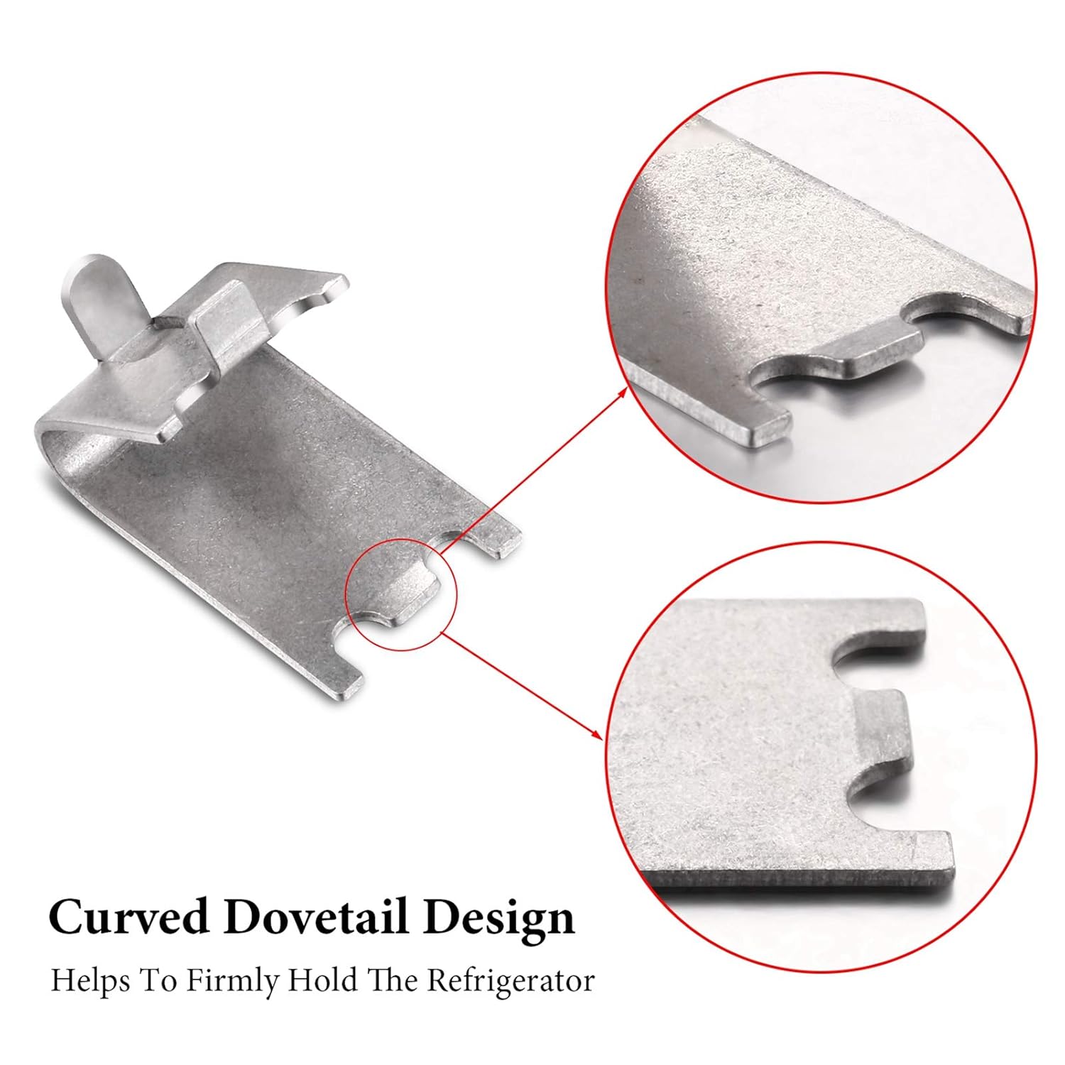 Hotop Hotop 8 Pieces Refrigerator Shelf Clips Commercial Replacement Rack Support for Freezer and Fridge Parts - View 3 of 6