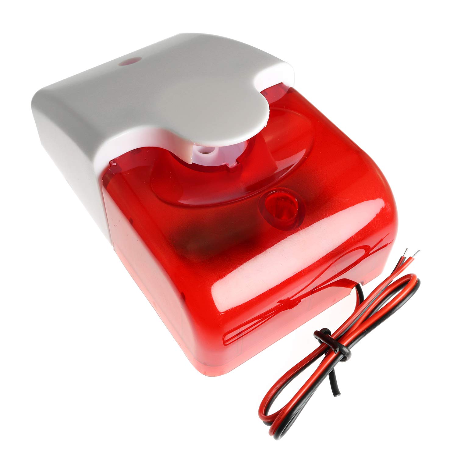 Maxmoral Maxmoral 1 Pack DC12V Wired Alarm Strobe Flashing Light Horn Siren for Home Security System 120dB - View 3 of 7