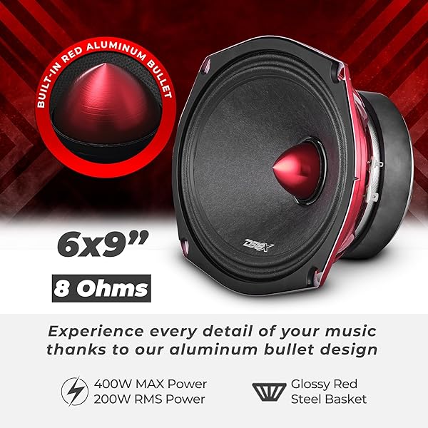 DS18 DS18 PRO-X698 BM Loudspeaker: 6x9 Midrange, 400W Max, Premium Car Audio Speaker for Trucks & Motorcycles - View 2 of 9