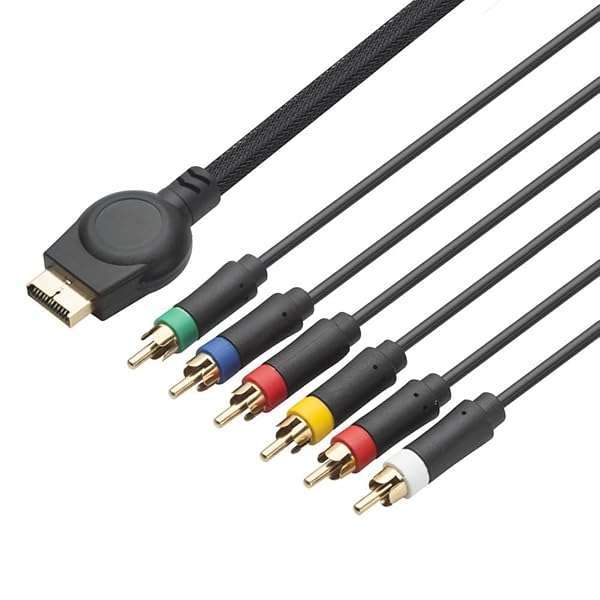 TENINYU Premium 6FT PS3 Component AV Cable - High-Res RCA Video & Audio for PS2/PS3 Slim Gaming - View 4 of 9