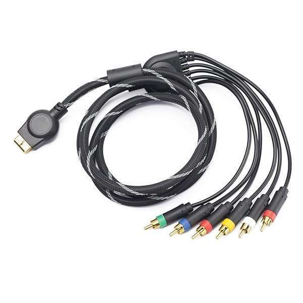 TENINYU Premium 6FT PS3 Component AV Cable - High-Res RCA Video & Audio for PS2/PS3 Slim Gaming - View 2 of 9