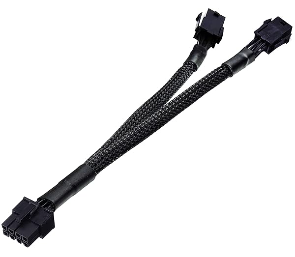 TeamProfitcom TeamProfitcom 6 Pin to 8 Pin GPU Power Adapter Cable - Braided 9 Inch Sleeved Connector