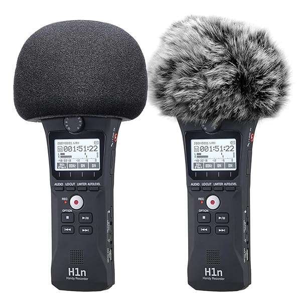 ChromLives ChromLives Microphone Windscreen 2-Pack: Furry & Foam Covers for Zoom H1, H1n, Apogee Mic & More - View 4 of 8