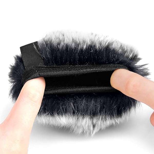 ChromLives ChromLives Microphone Windscreen 2-Pack: Furry & Foam Covers for Zoom H1, H1n, Apogee Mic & More - View 7 of 8