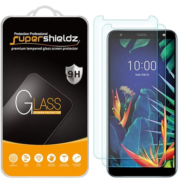 Supershieldz 2 Pack Tempered Glass Screen Protector for LG K40 Anti Scratch Bubble Free