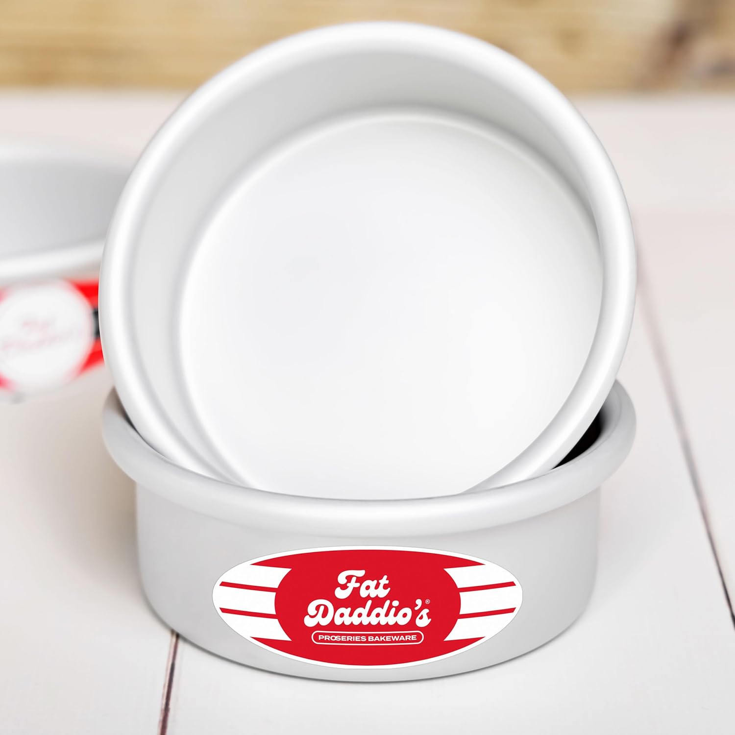 Fat Daddio's Fat Daddio's Anodized Aluminum Round Cake Pans 2 Piece Set 8 Inch x 2 Inch for Perfect Baking - View 3 of 7