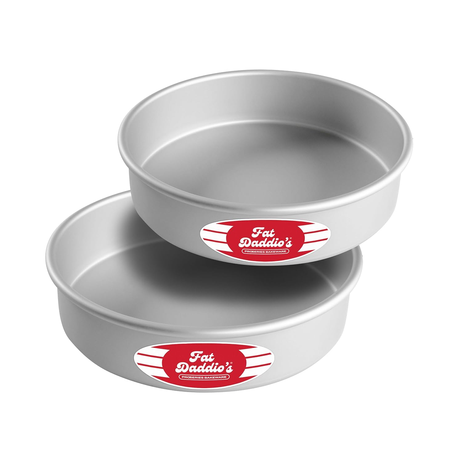 Fat Daddio's Fat Daddio's Anodized Aluminum Round Cake Pans 2 Piece Set 8 Inch x 2 Inch for Perfect Baking