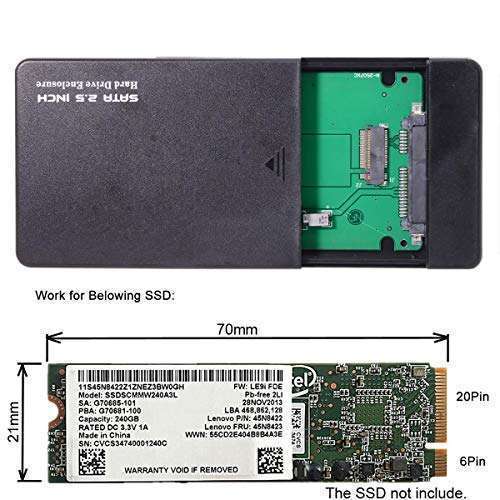 xiwai Xiwai USB-C to 20+6Pin Enclosure for ThinkPad X1 Carbon SATA SSD - Fast & Reliable Storage Solution - View 10 of 11